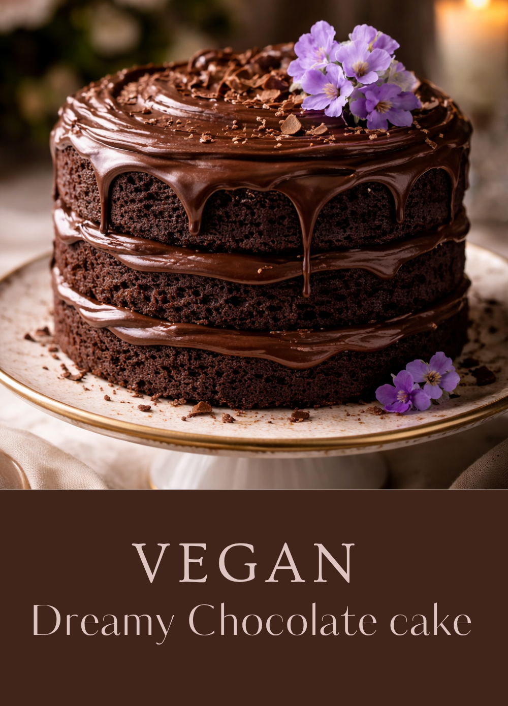 Vegan Chocolate Cake with Icing — Digital Recipe